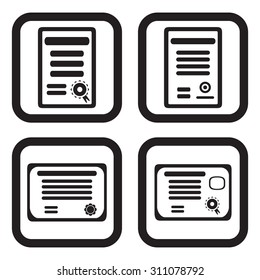 Diploma icon in four variations
