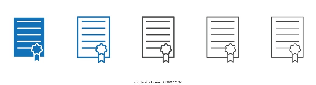 Icono de diploma Vector plano aislado en el contorno