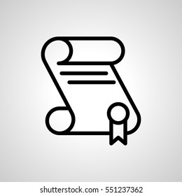 diploma icon. isolated sign symbol