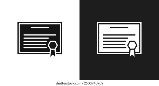Vector de arte de línea de icono de diploma