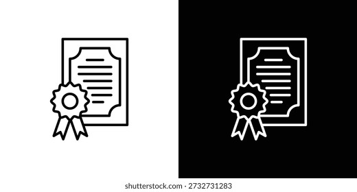 Diploma icon in line design. editable stroke icon.