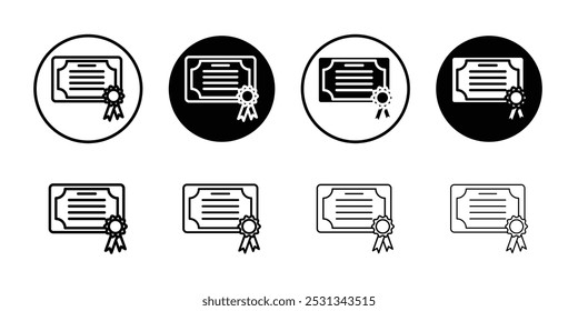 Diploma icon linear logo isolated