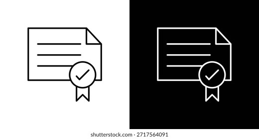 Icono de diploma icono de Vector lineal. Líneas de trazo editables.