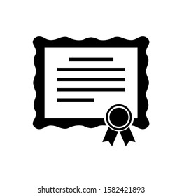 Diploma icon, logo isolated on white background. Charter , certificate