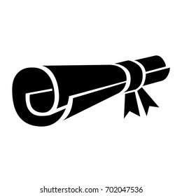 Diploma icon. Manuscript icon