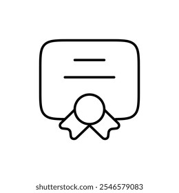 Icono de diploma Vector de esquema para Web ui