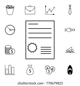 The diploma icon. Set of business element. Premium quality graphic design. Signs, outline symbols collection, simple thin line icon for websites, web design, mobile app on white background