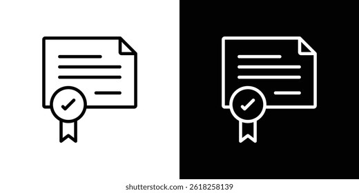 Diploma icon shape graphic simple plain clipart symbol. thin line outline art