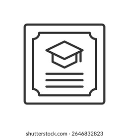 Diploma Icon Sign Symbol Vector