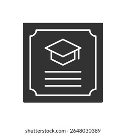 Diploma Icon Sign Symbol Vector