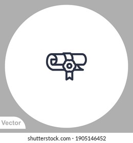 Diploma icon sign vector,Symbol, logo illustration for web and mobile
