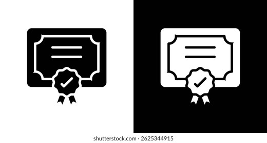Diploma icon simple line vector. Symbol, logo.