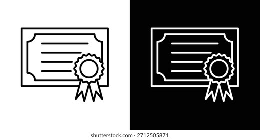 Icono de diploma en estilo lineal simple.