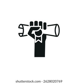 Diploma icon. Simple diploma icon for social media, app and web design. Vector illustration.