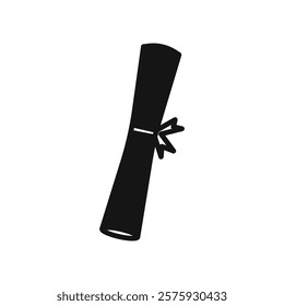 Diploma icon Simple thin line flat symbol