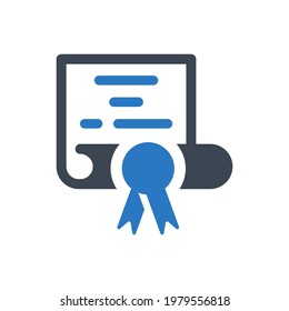 Diploma icon (Simple vector illustration)