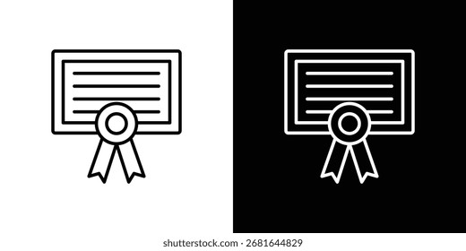 Pictograma de Vector simple del icono del diploma. concepto de icono blanco y negro