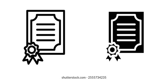 Diploma icon symbol collection on white background.