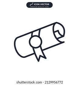 diploma icon symbol template for graphic and web design collection logo vector illustration