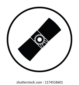 Diploma icon. Thin circle design. Vector illustration.