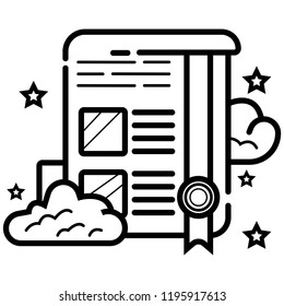 Diploma Icon vector