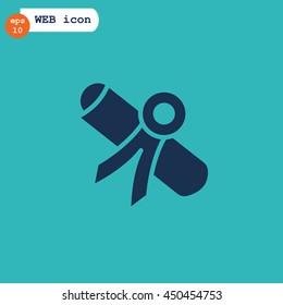 Diploma icon vector.