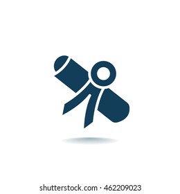 Diploma icon vector.