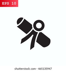 Diploma icon vector.