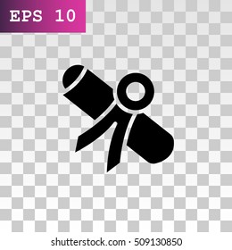 Diploma icon vector.