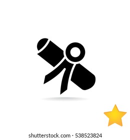 Diploma icon vector.