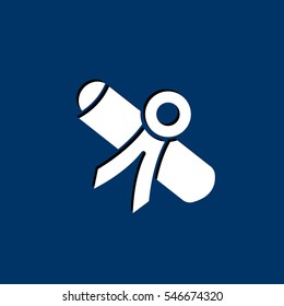 Diploma icon vector.
