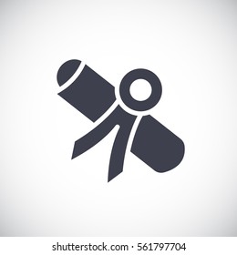 Diploma icon vector.