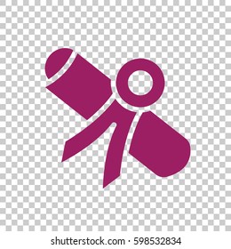 Diploma icon vector.