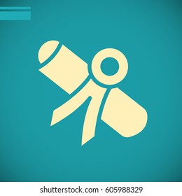 Diploma icon vector.