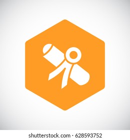 Diploma icon vector.
