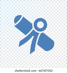 Diploma icon vector.