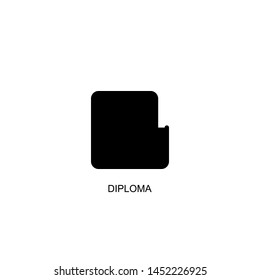 diploma icon vector black design