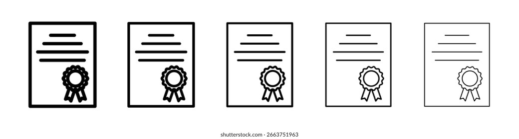 Icono de diploma colección de Vector. EPS 10
