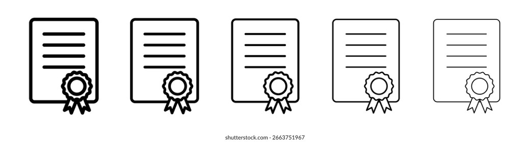 Diploma icon vector collection. EPS 10