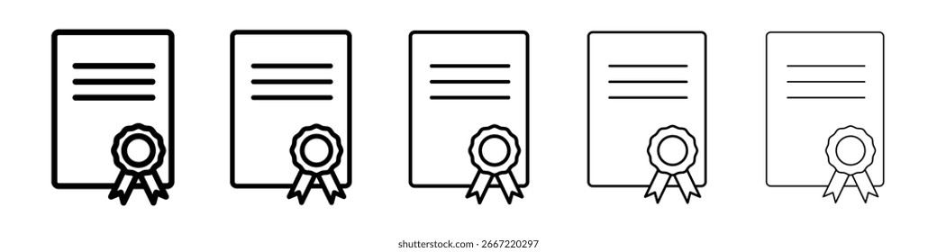 Icono de diploma colección de Vector. EPS 10