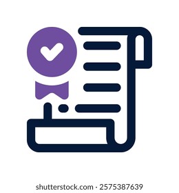 diploma icon. vector dual tone icon for your website, mobile, presentation, and logo design.