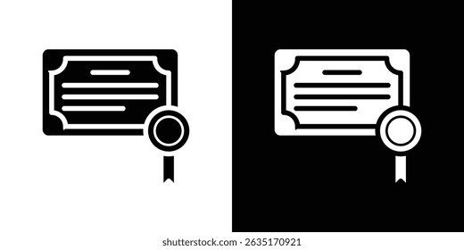 Diploma icon Vector in flat style. Collection silhouettes