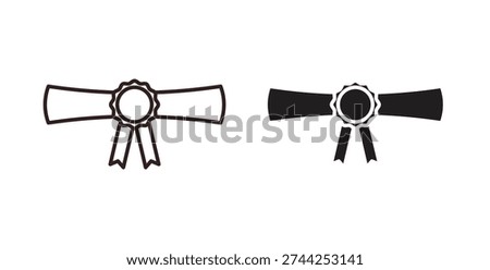 Diploma icon vector Illustration logo template pack