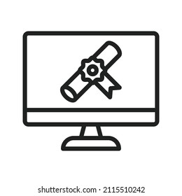 Diploma icon vector image. Can also be used for Physical Fitness. Suitable for mobile apps, web apps and print media.