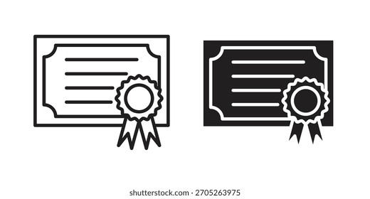 Diploma icono Vector elemento de diseño aislado. EPS10
