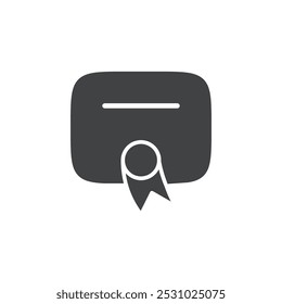 Diploma icon Vector logo set flat