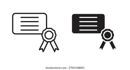 Diploma icon vector modern flat and stroke designs
