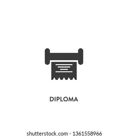 diploma icon vector. diploma sign on white background. diploma icon for web and app
