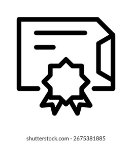 Ilustração de design de símbolo de vetor de ícone de diploma