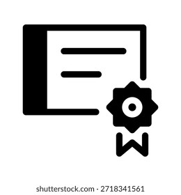 Diplom-Symbol, Vektorsymbol, Entwurfsgrafik